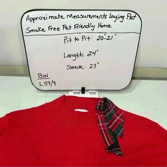 Riley & Rae Women Large Ruby Red Lightweight Long Sleeve Holiday Party Sweater - Picture 10 of 10